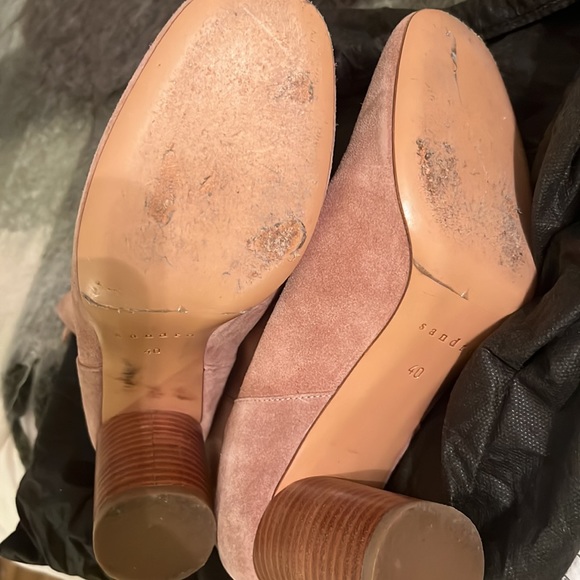 SANDRO Pink Suede Ankle Boots, worn a few times, still in great condition - Picture 5 of 5